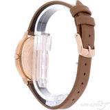 Buy Shop Emporio Armani Classic Analog Silver Dial Brown Leather Strap Watch For Women - AR8040 USA Online