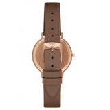 Buy Shop Emporio Armani Classic Analog Silver Dial Brown Leather Strap Watch For Women - AR8040 USA Online