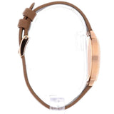 Buy Shop Emporio Armani Classic Analog Silver Dial Brown Leather Strap Watch For Women - AR8040 USA Online