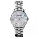 Buy Shop Emporio Armani Classic Quartz Mother of Pearl Dial Silver Steel Strap Watch For Women - AR1602 USA Online