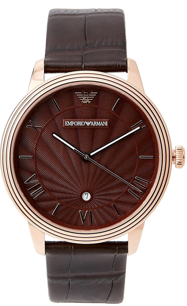 Buy Shop Emporio Armani Classic Quartz Brown Dial Brown Leather Strap Watch For Men - AR1613 USA Online