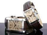 Buy Shop Emporio Armani Classic Beige Dial Brown Leather Strap Watch For Men - AR0154 USA Online