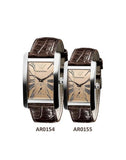 Buy Shop Emporio Armani Classic Beige Dial Brown Leather Strap Watch For Men - AR0154 USA Online