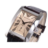 Buy Shop Emporio Armani Classic Beige Dial Brown Leather Strap Watch For Men - AR0154 USA Online