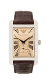 Buy Shop Emporio Armani Classic Beige Dial Brown Leather Strap Watch For Men - AR0154 USA Online