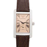 Buy Shop Emporio Armani Classic Beige Dial Brown Leather Strap Watch For Men - AR0154 USA Online