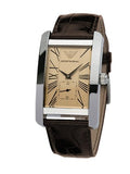 Buy Shop Emporio Armani Classic Beige Dial Brown Leather Strap Watch For Men - AR0154 USA Online
