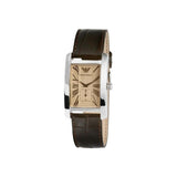 Buy Shop Emporio Armani Classic Beige Dial Brown Leather Strap Watch For Men - AR0154 USA Online