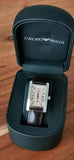 Buy Shop Emporio Armani Classic Beige Dial Brown Leather Strap Watch For Women - AR0155 USA Online