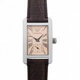Buy Shop Emporio Armani Classic Beige Dial Brown Leather Strap Watch For Women - AR0155 USA Online