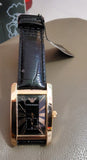 Buy Shop Emporio Armani Classic Black Dial Black Leather Strap Watch For Men - AR0168 USA Online