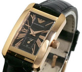 Buy Shop Emporio Armani Classic Black Dial Black Leather Strap Watch For Men - AR0168 USA Online