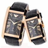 Buy Shop Emporio Armani Classic Black Dial Black Leather Strap Watch For Men - AR0168 USA Online