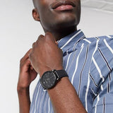 Buy Shop Emporio Armani Classic Black Dial Black Leather Strap Watch For Men - AR1732 USA Online