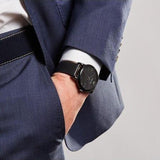 Buy Shop Emporio Armani Classic Black Dial Black Leather Strap Watch For Men - AR1732 USA Online