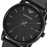 Buy Shop Emporio Armani Classic Black Dial Black Leather Strap Watch For Men - AR1732 USA Online