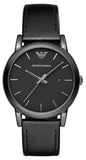 Buy Shop Emporio Armani Classic Black Dial Black Leather Strap Watch For Men - AR1732 USA Online