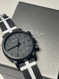 Buy Shop Emporio Armani Classic Black Dial Black Leather Strap Watch For Men - AR1860 USA Online