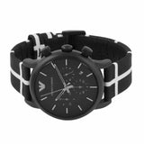Buy Shop Emporio Armani Classic Black Dial Black Leather Strap Watch For Men - AR1860 USA Online