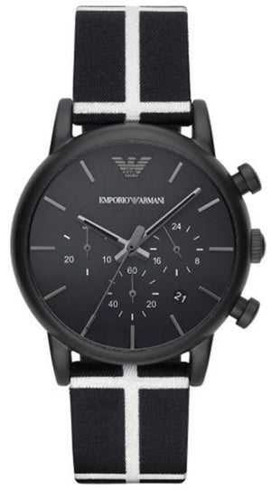 Buy Shop Emporio Armani Classic Black Dial Black Leather Strap Watch For Men - AR1860 USA Online