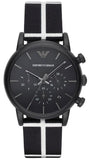 Buy Shop Emporio Armani Classic Black Dial Black Leather Strap Watch For Men - AR1860 USA Online