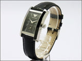 Buy Shop Emporio Armani Classic Black Dial Black Leather Strap Watch For Women - AR0144 USA Online