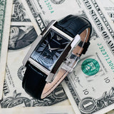 Buy Shop Emporio Armani Classic Black Dial Black Leather Strap Watch For Women - AR0144 USA Online