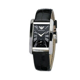 Buy Shop Emporio Armani Classic Black Dial Black Leather Strap Watch For Women - AR0144 USA Online