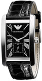 Buy Shop Emporio Armani Classic Black Dial Black Leather Strap Watch For Women - AR0144 USA Online