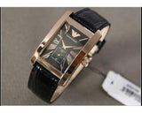 Buy Shop Emporio Armani Classic Black Dial Black Leather Strap Watch For Women - AR0169 USA Online