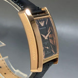 Buy Shop Emporio Armani Classic Black Dial Black Leather Strap Watch For Women - AR0169 USA Online