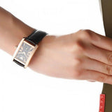Buy Shop Emporio Armani Classic Black Dial Black Leather Strap Watch For Women - AR0169 USA Online