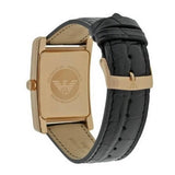 Buy Shop Emporio Armani Classic Black Dial Black Leather Strap Watch For Women - AR0169 USA Online