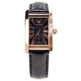 Buy Shop Emporio Armani Classic Black Dial Black Leather Strap Watch For Women - AR0169 USA Online