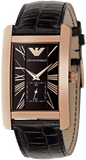 Buy Shop Emporio Armani Classic Black Dial Black Leather Strap Watch For Women - AR0169 USA Online