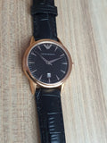 Buy Shop Emporio Armani Classic Black Dial Black Leather Strap Watch for Women - AR2445 USA Online