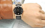 Buy Shop Emporio Armani Classic Black Dial Black Leather Strap Watch for Women - AR2445 USA Online