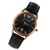 Buy Shop Emporio Armani Classic Black Dial Black Leather Strap Watch for Women - AR2445 USA Online