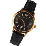 Buy Shop Emporio Armani Classic Black Dial Black Leather Strap Watch For Women - AR9022 USA Online