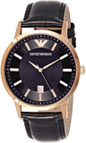 Buy Shop Emporio Armani Classic Black Dial Black Leather Strap Watch For Women - AR9022 USA Online