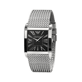 Buy Shop Emporio Armani Classic Black Dial Silver Mesh Bracelet Watch For Women - AR2013 USA Online