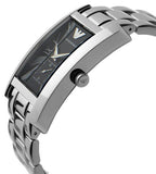 Buy Shop Emporio Armani Classic Black Dial Silver Stainless Steel Strap Watch For Men - AR0156 USA Online