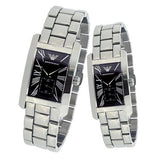 Buy Shop Emporio Armani Classic Black Dial Silver Stainless Steel Watch For Women - AR0157 USA Online