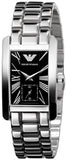 Buy Shop Emporio Armani Classic Black Dial Silver Stainless Steel Watch For Women - AR0157 USA Online