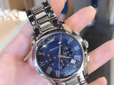 Buy Shop Emporio Armani Classic Blue Dial Silver Steel Strap Watch For Men - AR1635 USA Online