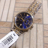 Buy Shop Emporio Armani Classic Blue Dial Two Tone Steel Strap Watch For Men - AR1847 USA Online