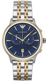 Buy Shop Emporio Armani Classic Blue Dial Two Tone Steel Strap Watch For Men - AR1847 USA Online