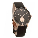 Buy Shop Emporio Armani Classic Brown Dial Brown Leather Strap Watch For Men - AR0383 USA Online