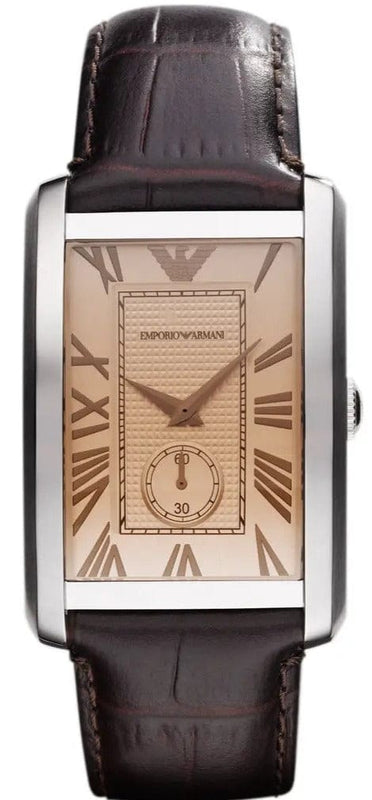 Buy Shop Emporio Armani Classic Brown Dial Brown Leather Strap Watch For Men - AR1605 USA Online