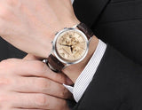 Buy Shop Emporio Armani Classic Chronograph Beige Dial Brown Leather Strap Watch For Men - AR2433 USA Online